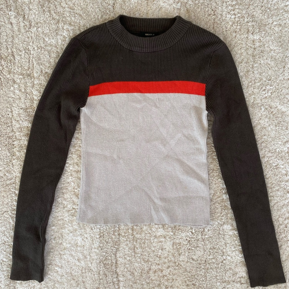 Forever 21 Retro Color Block Sweater